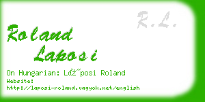 roland laposi business card